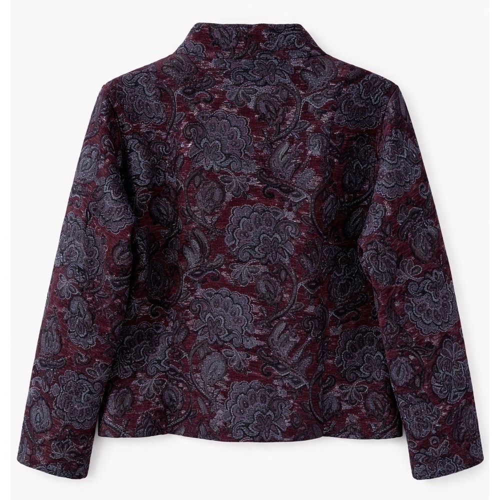 real comfort by Chadwick‎ Women's Burgundy Paisley Tapestry Jacket 18W - Picture 3 of 6